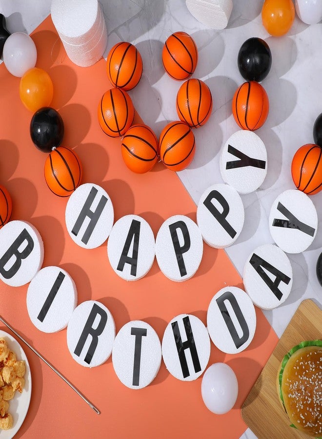 مجموعة سيمجوينج 98 قطعة لافتة عيد ميلاد كرة سلة جامبو يمكنك صنعها بنفسك، تتضمن سوار صداقة، زينة حفلات عملاقة قابلة للتخصيص، مثالية لحفلات كرة السلة الرياضية - Image 3